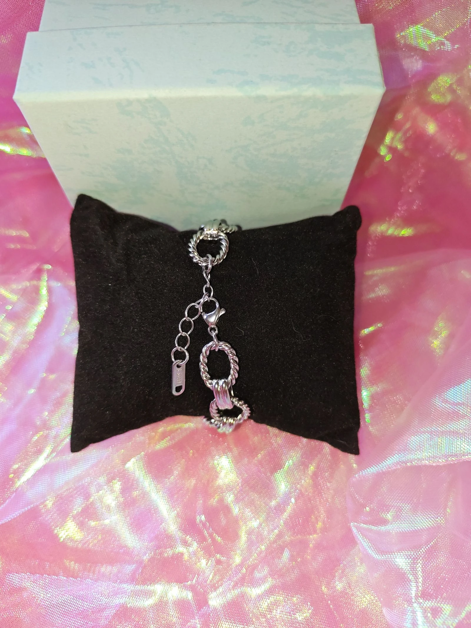 Pulseira de elos prateada – photo 2